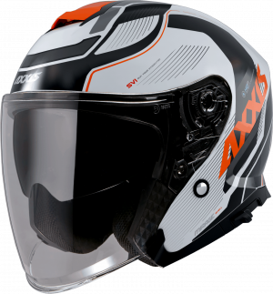 JET helmet AXXIS MIRAGE SV ABS village a4 gloss fluor orange , S dydžio