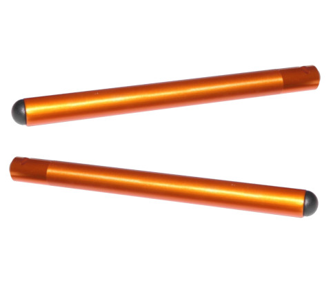 Clip-ons ACCOSSATO aluminium, 250mm with caps, Orange