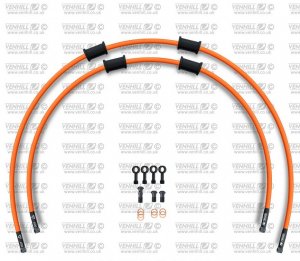 CROSSOVER Front brake hose kit Venhill SUZ-6020FB-OR POWERHOSEPLUS (2 žarnelės rinkinyje) Orange hoses, black fittings