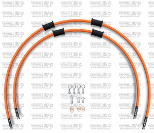 CROSSOVER Front brake hose kit Venhill SUZ-6020F-OR POWERHOSEPLUS (2 žarnelės rinkinyje) Orange hoses, chromed fittings