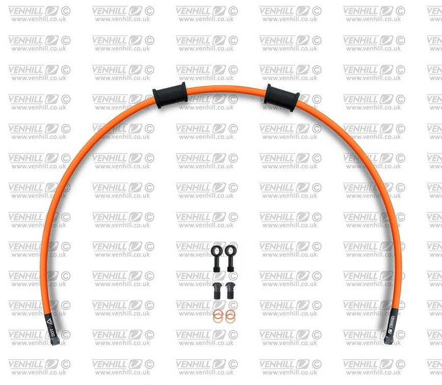 Sankabos žarnelės rinkinys Venhill KAW-7001CB-OR POWERHOSEPLUS (1 žarnelė rinkinyje) Orange hoses, black fittings