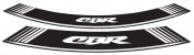 Ratlankio lipdukas PUIG 5524B CBR , baltos spalvos set of 8 rim strips