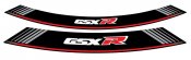 Ratlankio lipdukas PUIG 5525P GSXR , sidabrinės spalvos set of 8 rim strips