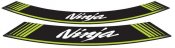 Ratlankio lipdukas PUIG 5528V NINJA žalia set of 8 rim strips