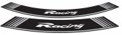 Ratlankio lipdukas PUIG 5531P RACING , sidabrinės spalvos set of 8 rim strips