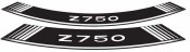 Ratlankio lipdukas PUIG 5545B Z750 white set of 8 rim strips