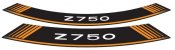 Ratlankio lipdukas PUIG 5545T Z750 , oranžinės spalvos set of 8 rim strips