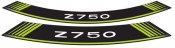 Ratlankio lipdukas PUIG 5545V Z750 žalia set of 8 rim strips