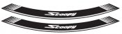 Ratlankio lipdukas PUIG 5559B SCOOPY white set of 8 rim strips