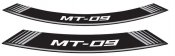 Ratlankio lipdukas PUIG 9135P MT-09 , sidabrinės spalvos set of 8 rim strips