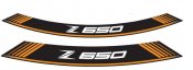 Ratlankio lipdukas PUIG 9290T Z650 , oranžinės spalvos set of 8 rim strips