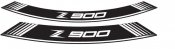 Ratlankio lipdukas PUIG 9291B Z900 , baltos spalvos set of 8 rim strips