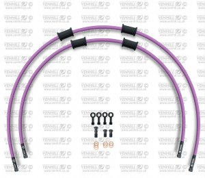 CROSSOVER Front brake hose kit Venhill SUZ-6020FB-PU POWERHOSEPLUS (2 žarnelės rinkinyje) Purple hoses, black fittings