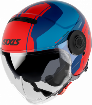 JET helmet AXXIS RAVEN SV ABS milano matt blue red , XS dydžio