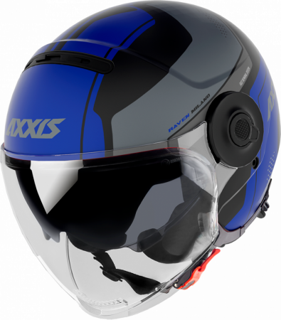 JET helmet AXXIS RAVEN SV ABS milano matt blue , XXL dydžio skirtas KAWASAKI KX 450 F