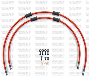 CROSSOVER Front brake hose kit Venhill SUZ-6020FB-RD POWERHOSEPLUS (2 žarnelės rinkinyje) Red hoses, black fittings