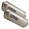 Dual slip-on exhaust GPR A.12.SAT SATINOX Brushed Stainless steel including removable db killers and link pipes