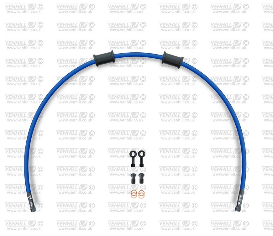 Priekinės stabdžių žarnelės komplektas Venhill SUZ-1009FB-SB POWERHOSEPLUS (1 žarnelė rinkinyje) Solid blue hoses, black fittings