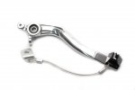 Brake pedal MOTION STUFF 83P-0930102 silver body, black steel fixed tip Steel Fixed Tip