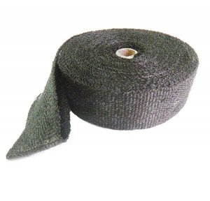 Fiberglass exhaust wrap MOTION STUFF (1x50mm, 15m) , juodos spalvos