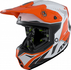 MX helmet AXXIS WOLF ABS star track a4 gloss fluor orange , XS dydžio
