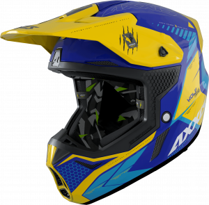 MX helmet AXXIS WOLF ABS star track c17 blue matt blue , S dydžio