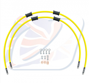 CROSSOVER Front brake hose kit Venhill SUZ-6020F-YE POWERHOSEPLUS (2 žarnelės rinkinyje) Yellow hoses, chromed fittings